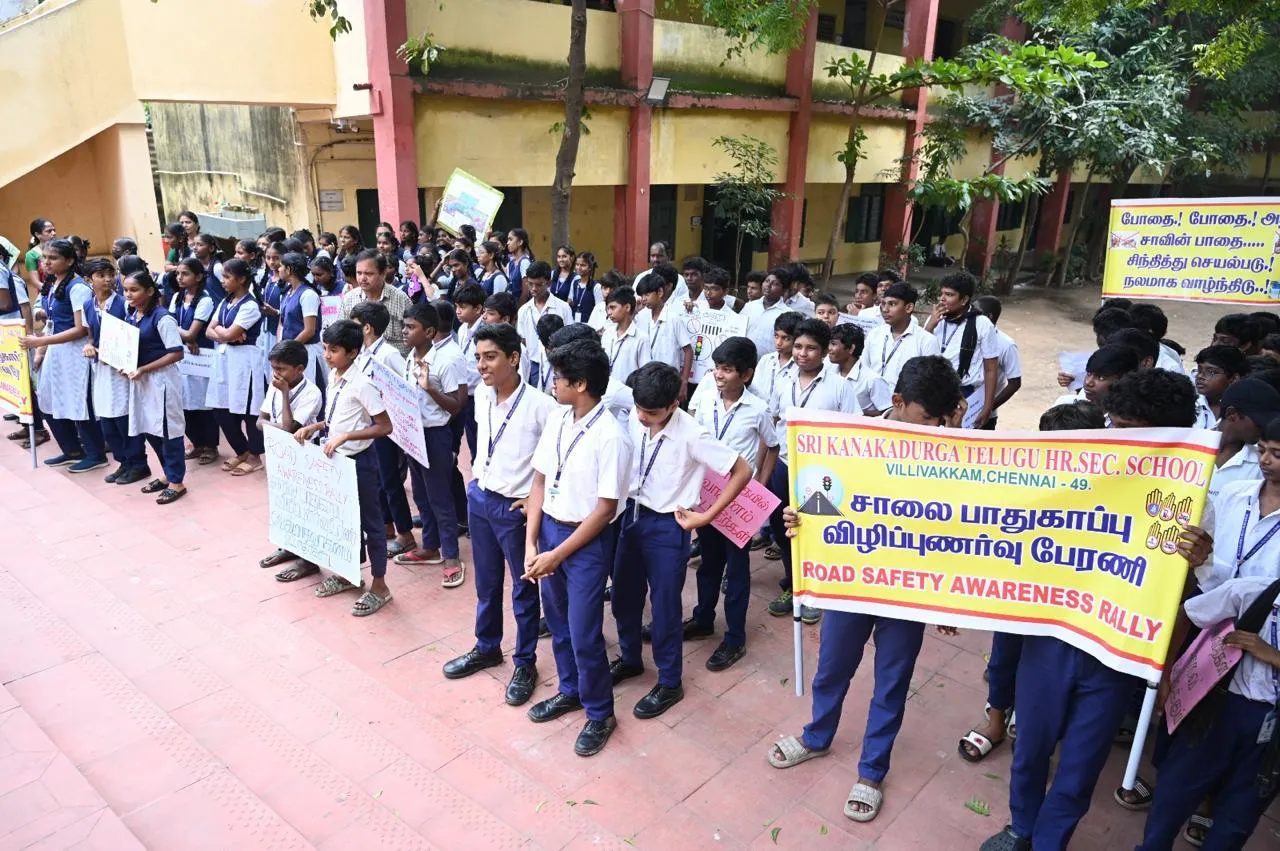 Road Safety Rally Conducted at SKDT Higher Secondary School